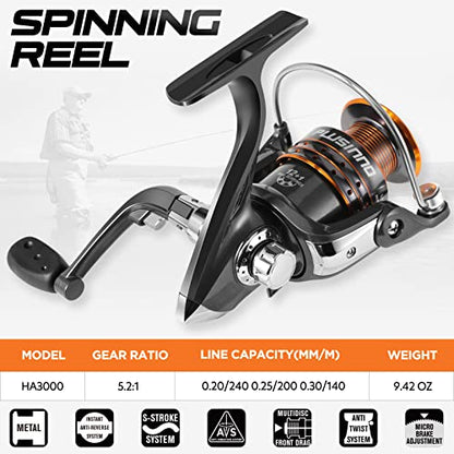 PLUSINNO Fishing Rod, Telescopic Fishing Rod and Reel Combo, Collapsible Travel Fishing Pole Rod Starter Kit, Carbon Fiber Fishing Rods and 12 +1 Bearings Stainless Steel, Fishing Gifts for Men Adults - color: 2PACK Full Kit with Carrier Case, size: 1.8m