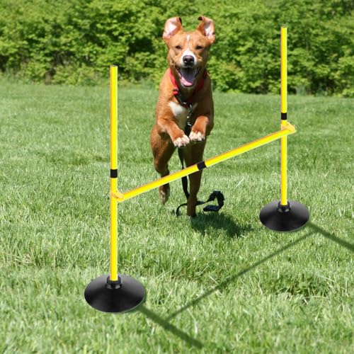 Adjustable Height Agility Hurdle Set Multi-Function Soccer Trainning Pole Set Coaching Sticks with Rubber Base - color: 3.3 FT