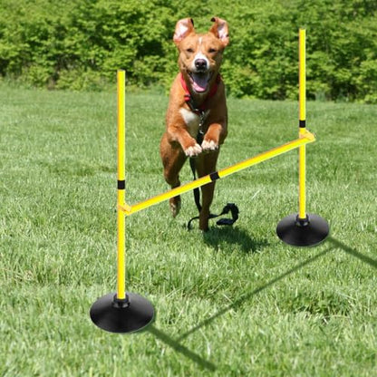Adjustable Height Agility Hurdle Set Multi-Function Soccer Trainning Pole Set Coaching Sticks with Rubber Base - color: 3.3 FT