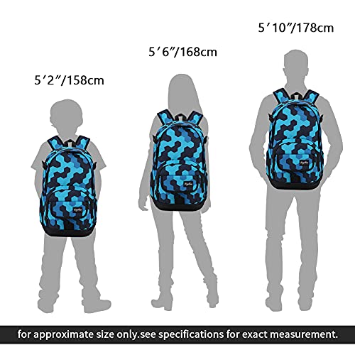 rickyh style School Backpack Travel Bag for Men & Women Lightweight College Back Pack with Laptop Compartmen - color: 04hexagon Blue