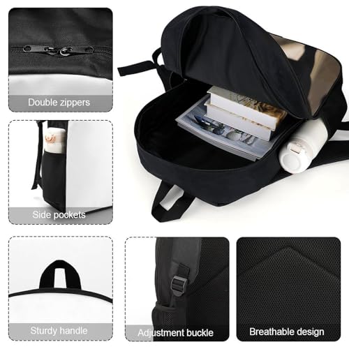 Travel Laptop Backpack Slim Durable Lightweight Back Pack Cute Black Pug Dog Puppy Small Backpack For Women Men - color: Black Pug Dog Puppy