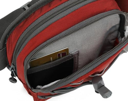 Waist Pack with Water Bottle Holder for Running Walking Hiking Fanny Pack Hydration Belt - color: ‎Gypsy Red