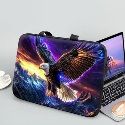 14 15 15.4 15.6 inch Laptop Handle Bag Computer Bag, Pouch Holder Notebook Sleeve Cover Soft Case Compatible for Dell,Lenovo,Toshiba HP, Asus Notebook-Flying Eagle - color: Flying Eagle