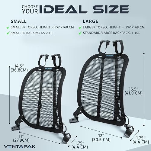 VentaPak Lightweight Ventilation Backpack Spacer - Ventilated Frame - size: Standard