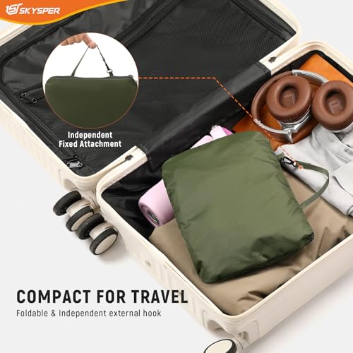 SKYSPER Small Hiking Backpack for Men Women 20L RFID Packable Daypack Ultralight Foldable Back Pack Lightweight Collapsible Travel Day Pack - color: Armygreen