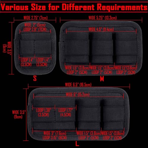 3 Piece EDC Elastic Bag Insert Pouch Panel Hook Backed Accessories Holder, Tactical Backpack Insert Modular Organizers and Storage Pouch - color: Tan