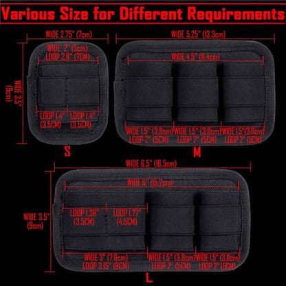 3 Piece EDC Elastic Bag Insert Pouch Panel Hook Backed Accessories Holder, Tactical Backpack Insert Modular Organizers and Storage Pouch - color: Tan