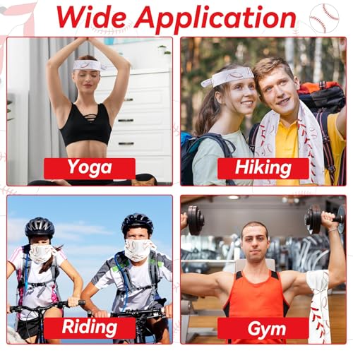 30Pcs Baseball Cooling Towels for Neck and Face 40 x 12 Inch Baseball Sports Team Gifts Workout Ice Towel for Gym Sweat Microfiber Breathable Chilly Bulk Neck Wraps for Athletes Camping Travel Outdoor - style: Baseball