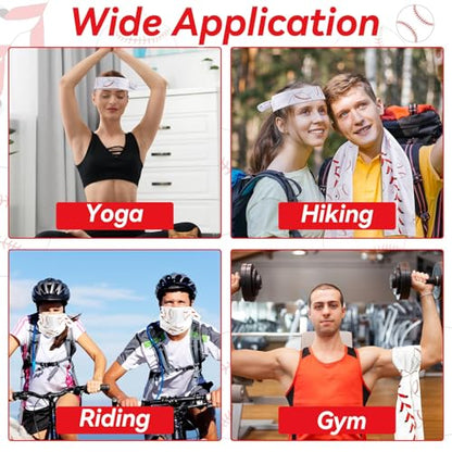 30Pcs Baseball Cooling Towels for Neck and Face 40 x 12 Inch Baseball Sports Team Gifts Workout Ice Towel for Gym Sweat Microfiber Breathable Chilly Bulk Neck Wraps for Athletes Camping Travel Outdoor - style: Baseball