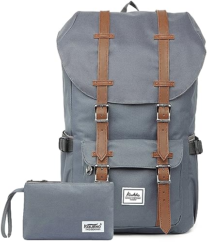 KAUKKO Travel Laptop Backpack, Outdoor Rucksack, Causal backpack Fits 15.6"(Nylon Grey2pc) - color: Nylon Gray [2pcs], size: Large
