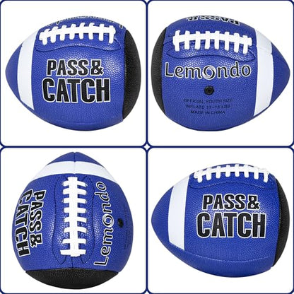 PassCatch Training Football, Combo Set, with Receiver Trainers Hand Straps, Enhance PassCatch Skills