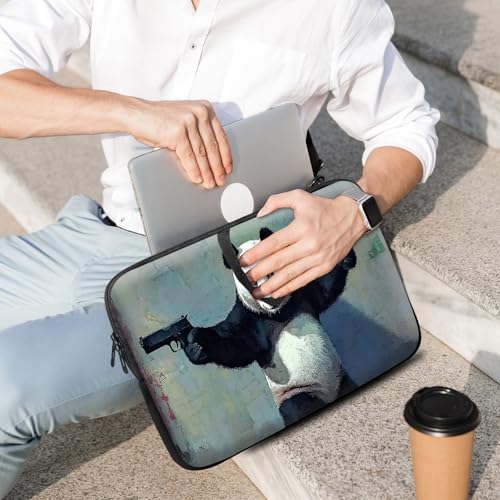 14 15 15.4 15.6 inch Laptop Handle Bag Computer Bag, Pouch Holder Notebook Sleeve Cover Soft Case Compatible for Dell,Lenovo,Toshiba HP, Asus Notebook-Panda - color: Panda