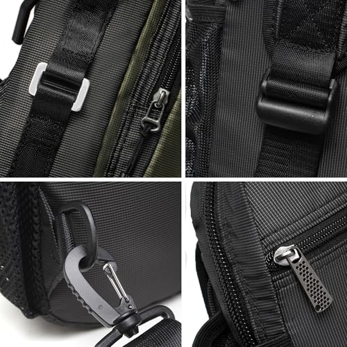 NICGID Sling Bag Chest Shoulder Backpack Crossbody Bags for Tablet Laptop Outdoor Hiking Men Women - color: Army Green-2629