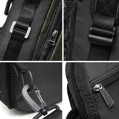 NICGID Sling Bag Chest Shoulder Backpack Crossbody Bags for Tablet Laptop Outdoor Hiking Men Women - color: Army Green-2629