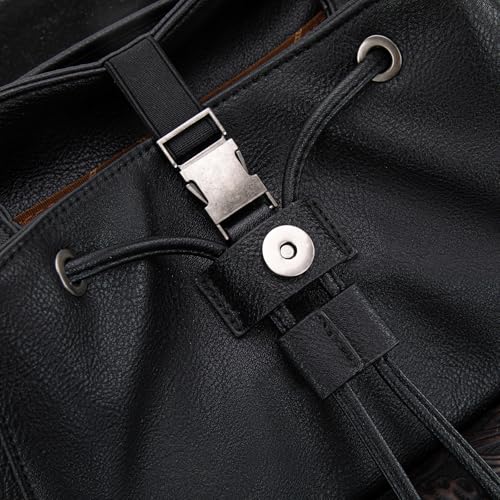 Montana West Wrangler Backpack Purse for Women Men Western Backpack Floral Tooled Travel Bags - color: Carve Black