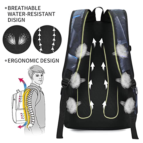 rickyh style School Backpack Travel Bag for Men & Women Lightweight College Back Pack with Laptop Compartmen - color: 04jhhei