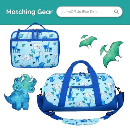 Wildkin JumpOff Jo 15-inch Kids Backpack – Durable, Adjustable, Ideal for School - Blue Dino - color: Blue Dino