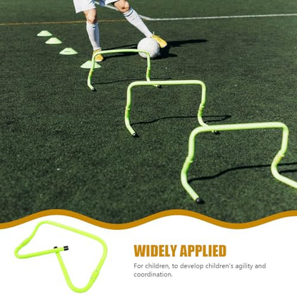 NOLITOY Adjustable Height Agility Hurdles Training Equipment PVC Plastic Speed Hurdles for Football and Basketball Foldable Sports Track for Sports Practice