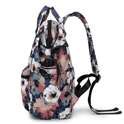 Kinmac Waterproof Laptop Backpack For Laptop Up to 15.6 Inch Men Women Travel Outdoor Backpack (Camellia) - color: Camellia（open Wide）