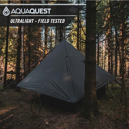 AquaQuest Guide Tarp – Ultralight Waterproof (5,000 mm) Seam-Taped 40D Ripstop Rain Fly for Backpacking, Stealth Camping & Thru-Hiking - color: Olive Drab, size: 20 x 13 ft