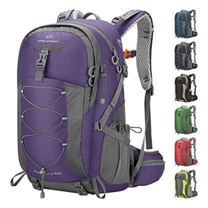 Maelstrom Hiking Backpack,Camping Backpack,40L Waterproof Hiking Daypack with Rain Cover,Lightweight Travel Backpack,Purple - color: 40l Purple, size: 40l