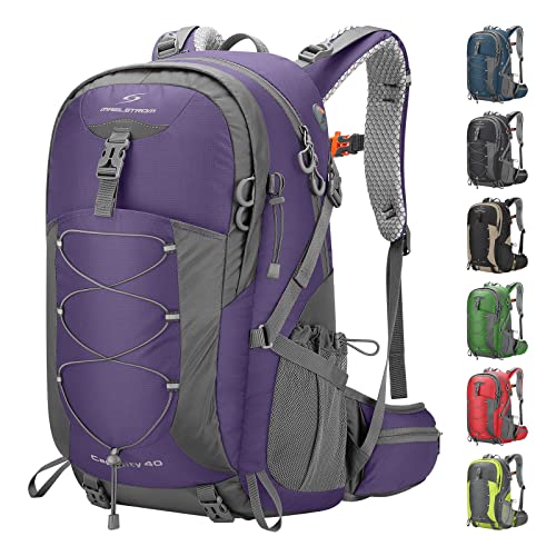 Maelstrom Hiking Backpack,Camping Backpack,40L Waterproof Hiking Daypack with Rain Cover,Lightweight Travel Backpack,Purple - color: 40l Purple, size: 40l
