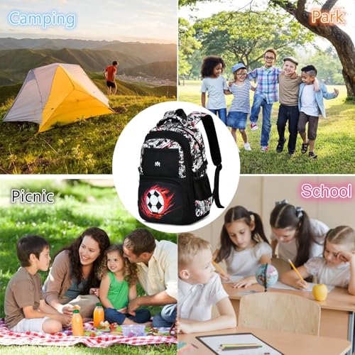 Bluboon Kids Backpack Boys Camo Bookbag Teens Elementary School Bag Daypack Travel Back Pack Middle school (Black White and Red Graffiti) - color: Black White and Red Graffiti
