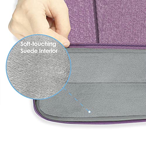 ProElife 15-Inch Laptop Sleeve Case for 2025-2023 MacBook Air 15 inch with M4 M3 M2 Accessory Traveling Carrying Case Water-Resistant Bag Cover for MacBook Air 15'' 2025 2024 2023 M4 M3 M2 (Purple) - color: Purple