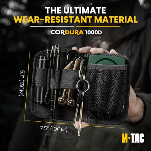 M-Tac Tactical Bag Insert Modular Organizer Utility Admin Pouch Hook Fasteners - Key Holder - color: Black