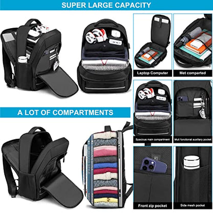 Backpack, Laptop Backpack, Carry on Backpack, Durable TSA Friendly Business Travel 17.3 Inch Laptop Backpack with USB Port, College School Bag Gift for Men Women Teens Bookbag, Black - color: 17.3 Inch-black