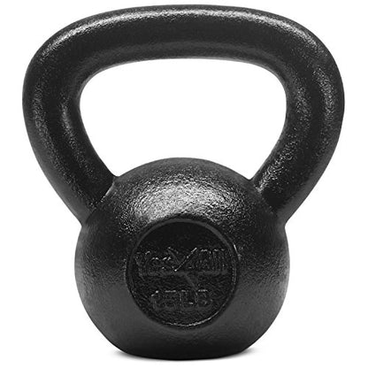 Yes4All Kettlebell Sets, 5 - 10 - 15 - 20 - 25 - 30 LB Cast Iron Strength Training Kettlebells, Wide Handles & Flat Bottom, Multi-Level from Beginners to Pros for Strength Training & Home Gym - color: B. 15 - 20 lbs