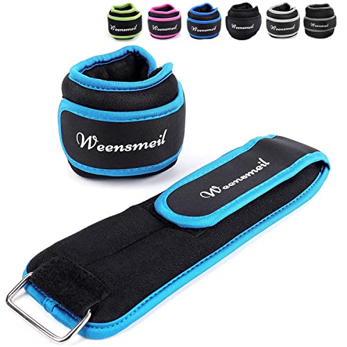 Ankle Weights 1 Pair 1 2 3 4 5 6 10 12 LBS Wrist Weights Arm Weights Leg Weights for Women Men Kids with Adjustable Strap, Strength Training Ankle Weights Set for Running Gym Fitness Workout Walking Jogging