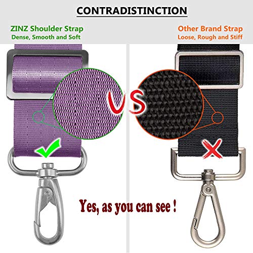ZINZ Bag Shoulder Strap, Padded Adjustable Shoulder Strap Replacement - color: Purple, size: 57"