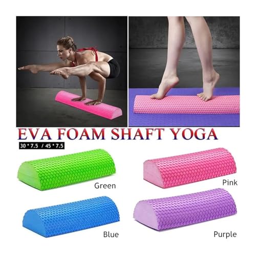 30-45cm Half Round EVA Massage Foam Roller Yoga Pilates Fitness Equipment Balance Pad Yoga Blocks With Massage Floating Point - color: E