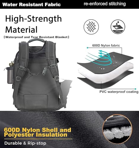 Expandable 40-64L Military Tactical Backpack 3 Day Bag Hiking Gym Sport Camping - color: Gray