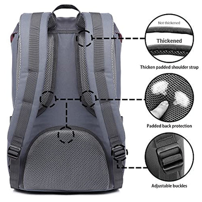 KAUKKO Travel Laptop Backpack, Outdoor Rucksack, Causal backpack Fits 15.6"(Nylon Grey2pc) - color: Nylon Gray [2pcs], size: Large