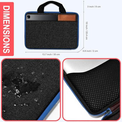Hseok Laptop Case for MacBook Pro 14 inch TSA Sleeve Handbag,Black-Blue - color: Black-blue