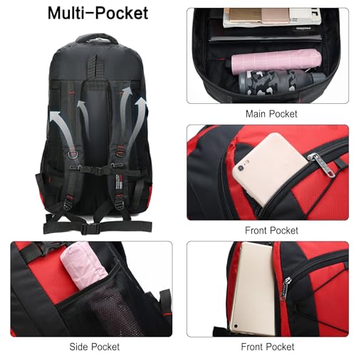 75L Hiking Backpack Trekking Rucksack Waterproof Daypack Durable Backpack for Women Men Camping Climbing Travel Outdoor Sports Green - color: Green