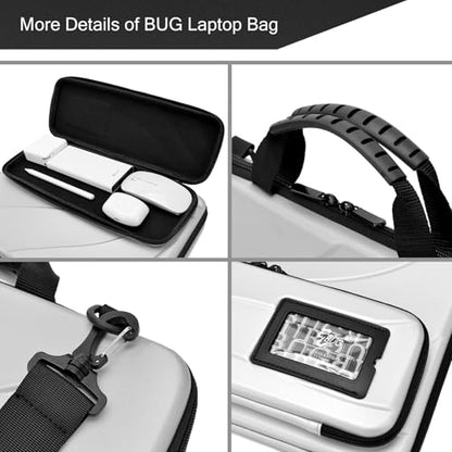 Laptop Case Hard Shell Laptop Bag for Men Women with Shoulder Strap - color: Silver, size: 14.1-15.6 inch laptop case