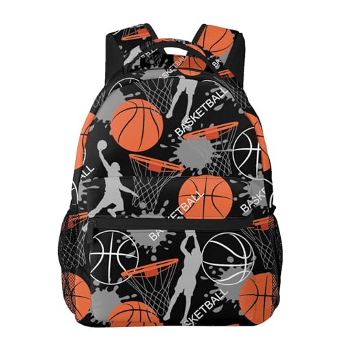 Cool Ball Basketball Backpack For School Laptop Bags Bookbag Big Casual Daypack For Student Girls Boys Kids Teens Travel Sports Work - color: Cool Ball Basketball