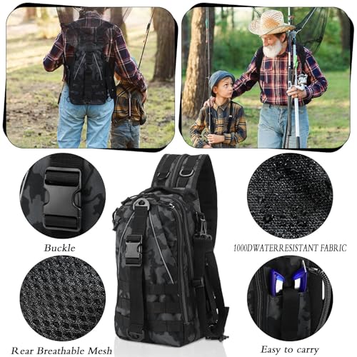 WinnerWhy 484 Pcs Fishing Tools Accessories Kit Include Fish Backpack Fish Hook Lures Hook Remover Lip Gripper for Men Women Fishing Gifts(Camouflage) - color: Camouflage