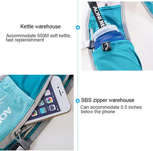 5L Lightweight Running Backpack Outdoor Sports Trail Racing Marathon Hiking Fitness Bag Hydration Vest Pack - color: Hellblue +1.5L Water Bladder