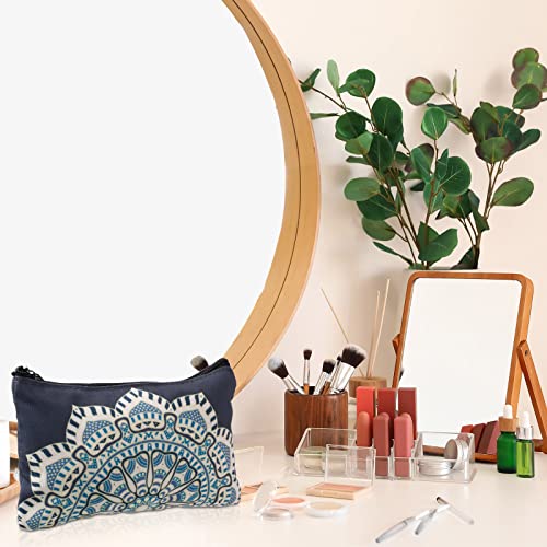 Reginary 20 Pcs Makeup Bags Gifts for Women Canvas Cosmetic Bags with Zipper Bulk Gift for Women Travel Purse Organizer Pouch Accessory, Toiletry Large Capacity, 7 x 4.3 Inch(Mandala) - style: Mandala