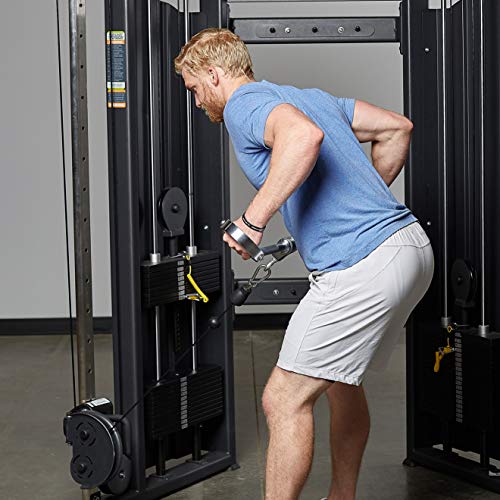 REP Fitness LAT Pulldown and Low Row Cable Machine Attachments and Functional Trainer Attachments – Curl Bar, D-Handle, Ankle Cuff, Tricep Rope, Sports Handle, Straight Bar, Row, Chinning Triangle - style: 38 Solid Pro-Style Lat Bar