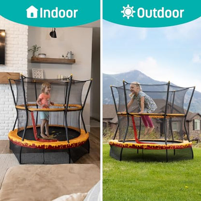 Skywalker Trampolines 60" No-Spring Design Mini Trampoline for Kids and Toddlers with Enclosure Net - color: Red