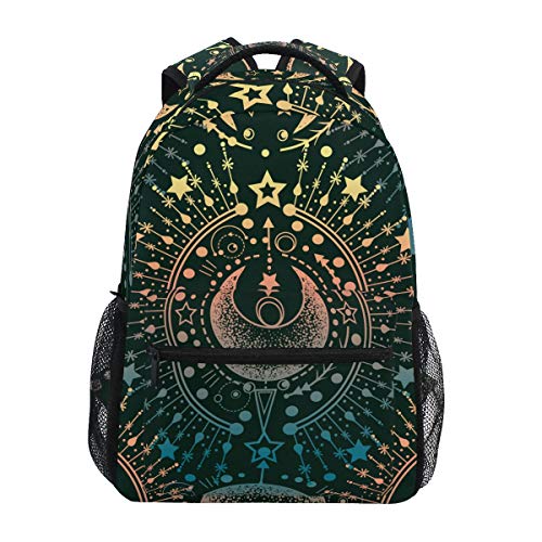 ALAZA Moon & Star Alchemy Magical Large Backpack Personalized Laptop iPad Tablet Travel School Bag with Multiple Pockets - color: Alchemy
