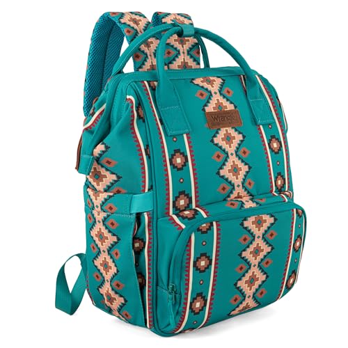 Montana West Wrangler Callie Diaper Bag Backpack with Stroller Straps Multifunction Baby Travel Bag WG2204-9110GN - color: Green