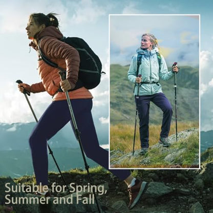 Hidkat Women's Outdoor Hiking Pants Stretchy Running Athletic Pants - color: Blue, size: X-Large