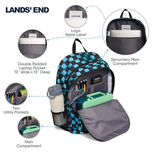 Lands' End Unisex Kids Large ClassMate Lightweight Durable Elementary School Backpack, Tundra - color: Tundra