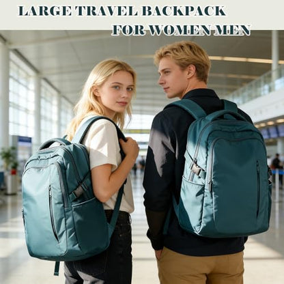 suwasp Large Travel Backpack for Women Men Mochila Airline Approved Carry On Personal Item Backpack Bag Frontier Airlines Personal Item Travel Bag Flight Approved Luggage Backpack - Blue - color: Peacock Blue, size: Large